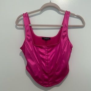 Mixed Threads hot pink corset top size small